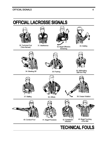 Lacrosse Hand Signals